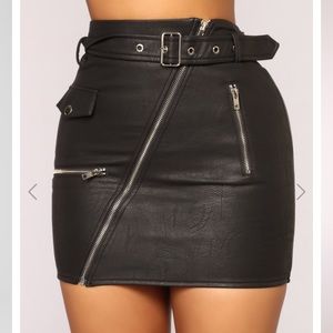 SOLD *** Fashion Nova Moto Skirt  L/XL NEW W/TAGS*
